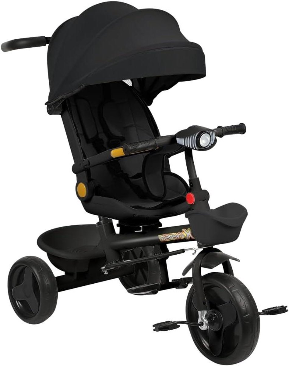 kinder driewieler loopfiets buiten spelen 5 in 1 aanpasbaar 1x1x1 cm zwart