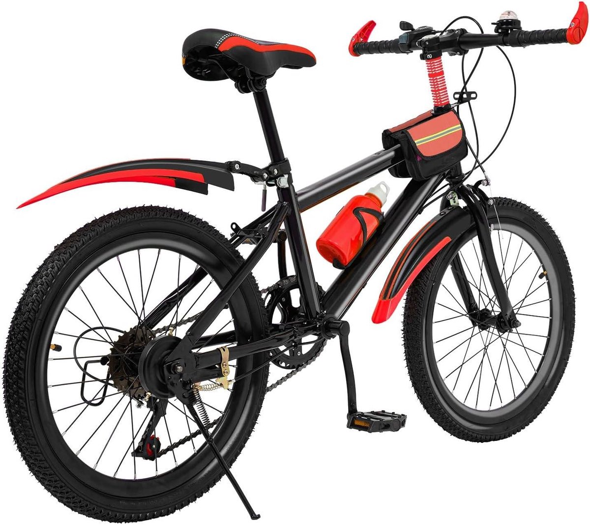 Kinder Mountainbike - 20 inch fiets - Avontuurlijke Tochten - 7 Versnellingen - 135 cm Lengte - Roze Kinderfiets kopen online