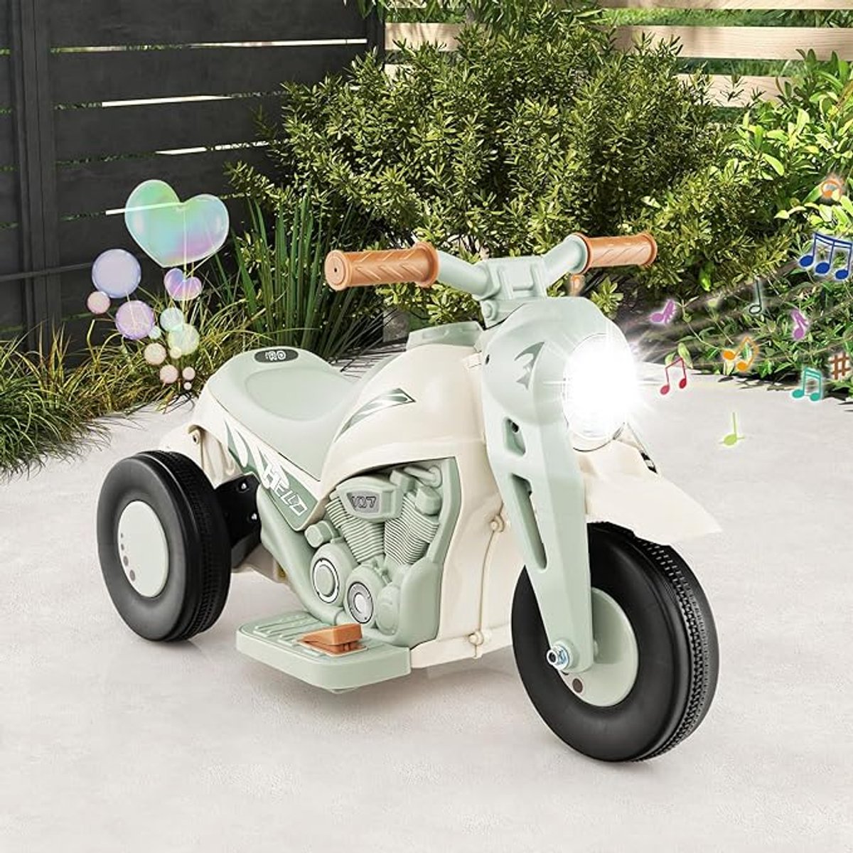 Kinderauto - Elektrische Kindermotorfiets - Kindermotor - met Bellenblaas & Muziek& Koplampen - 6V Accu Kindervoertuig op 3 Wielen - 3 km/u - Voor Kinderen 2 tot 5 Jaar - - Kindervoertuig - Accuvoertuigen Accuvoertuig kopen online