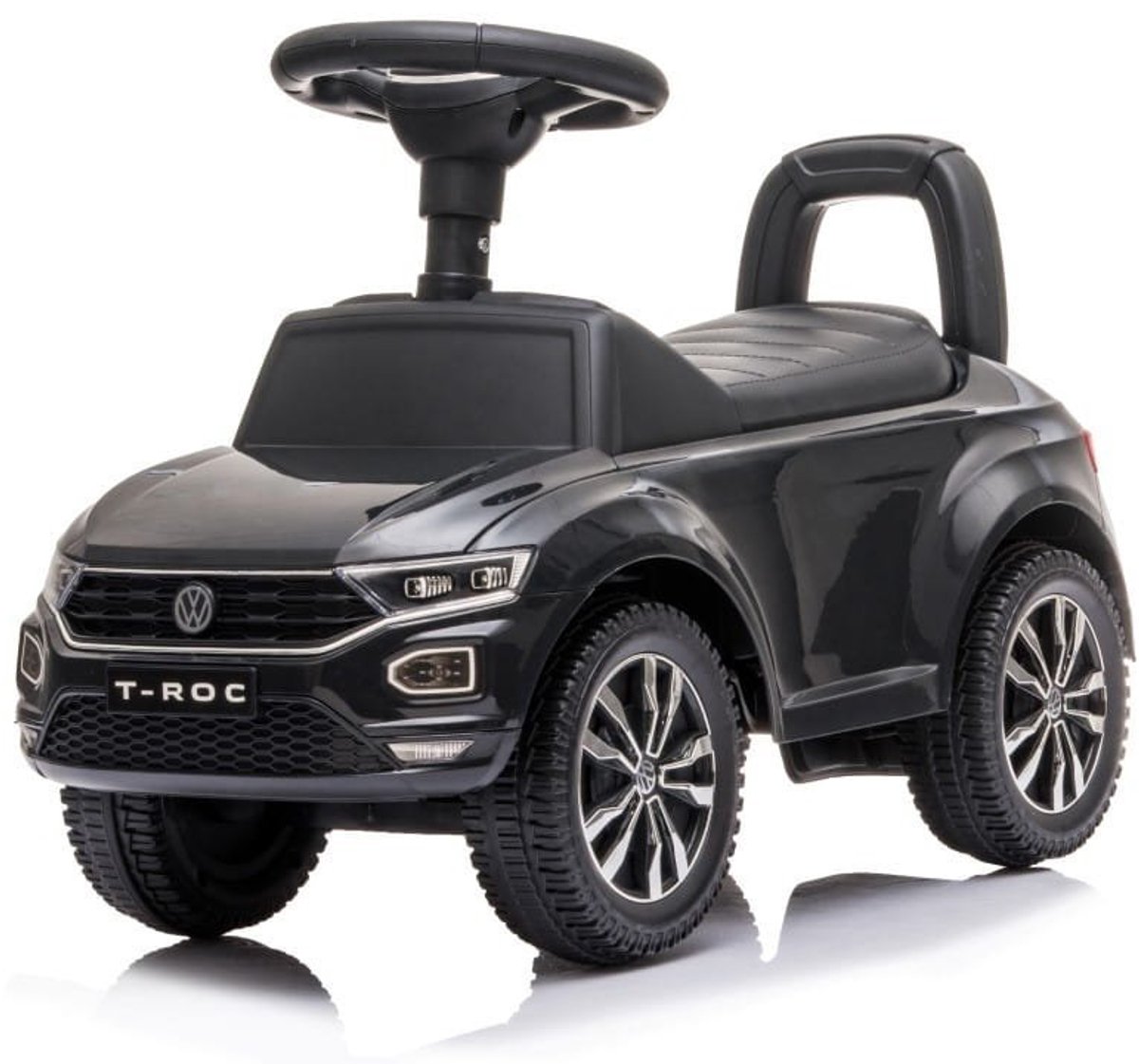 Kinderauto Volkswagen loopauto vanaf 1 jaar met claxon, verchroomde velgen, opbergvak onder de stoel (Zwart) Loopauto kopen online