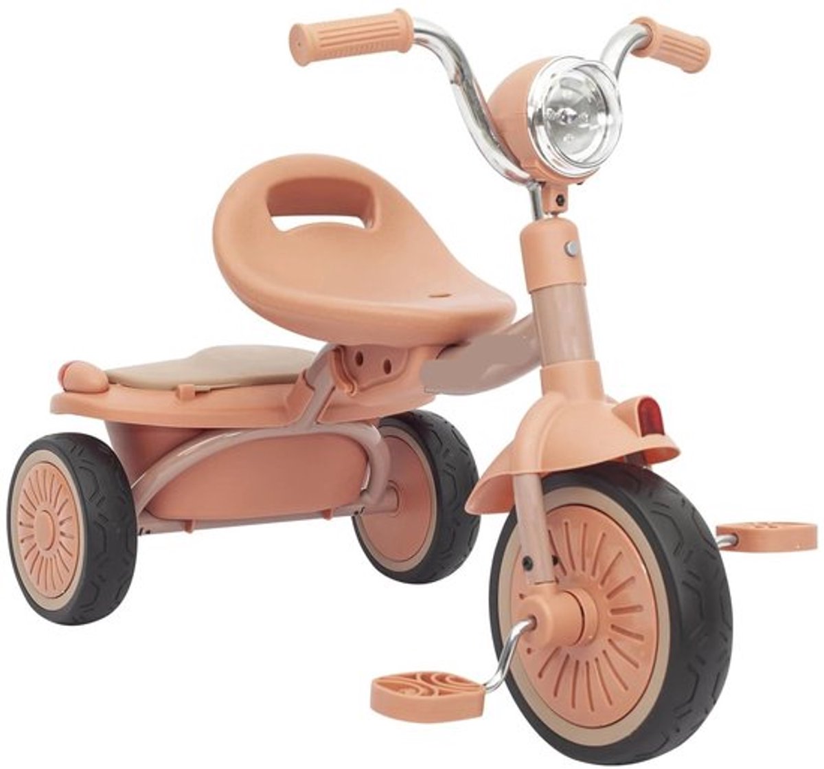 Kinderdriewieler - met Pedalen - Driewieler - Peuterfiets - Driewieler Trike - Kinderfiets - PU Wielen - Schokabsorptie - Opvouwbaar - Verstelbaar Zadel - Met Licht - Roze-zwart Driewieler kopen online