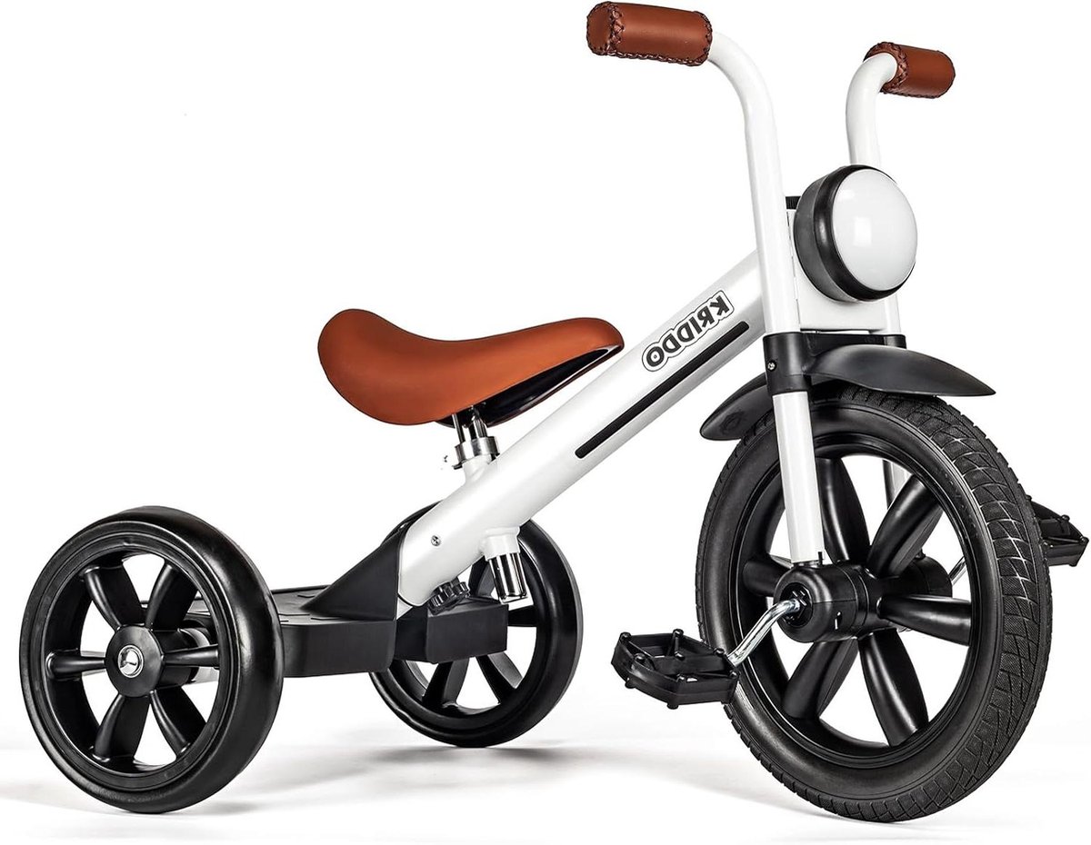 kinderdriewieler peuterdriewieler ontdekken en leren lekvrij rubberen wiel 12 inch wiel wit