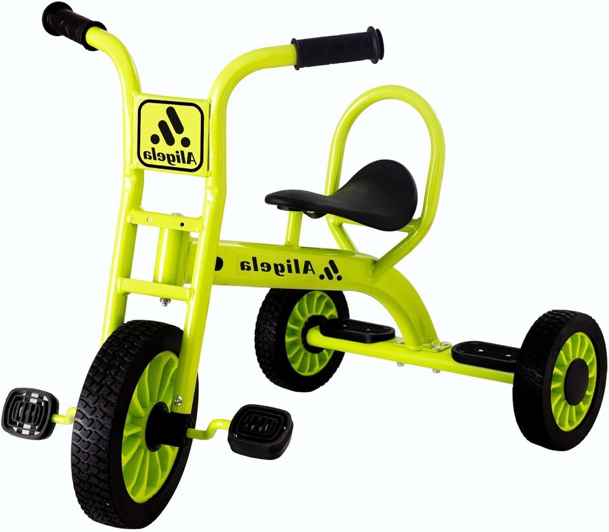 Kinderdriewieler - Peuterfiets - Buiten spelen - Koolstofstalen frame - 85 x 65 cm - Neon groen Driewieler kopen online