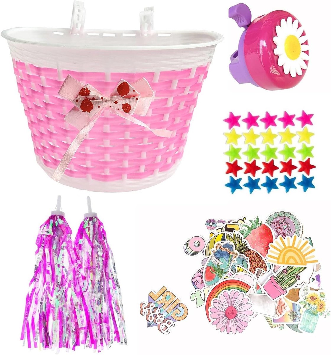Kinderfiets Accessoires Set - Fietsdecoratie Kinderen - Fiets Opvrolijken - Complete Decoratie Kit - 8.8 x 5.9 x 5.9 Inch Kinderfiets kopen online