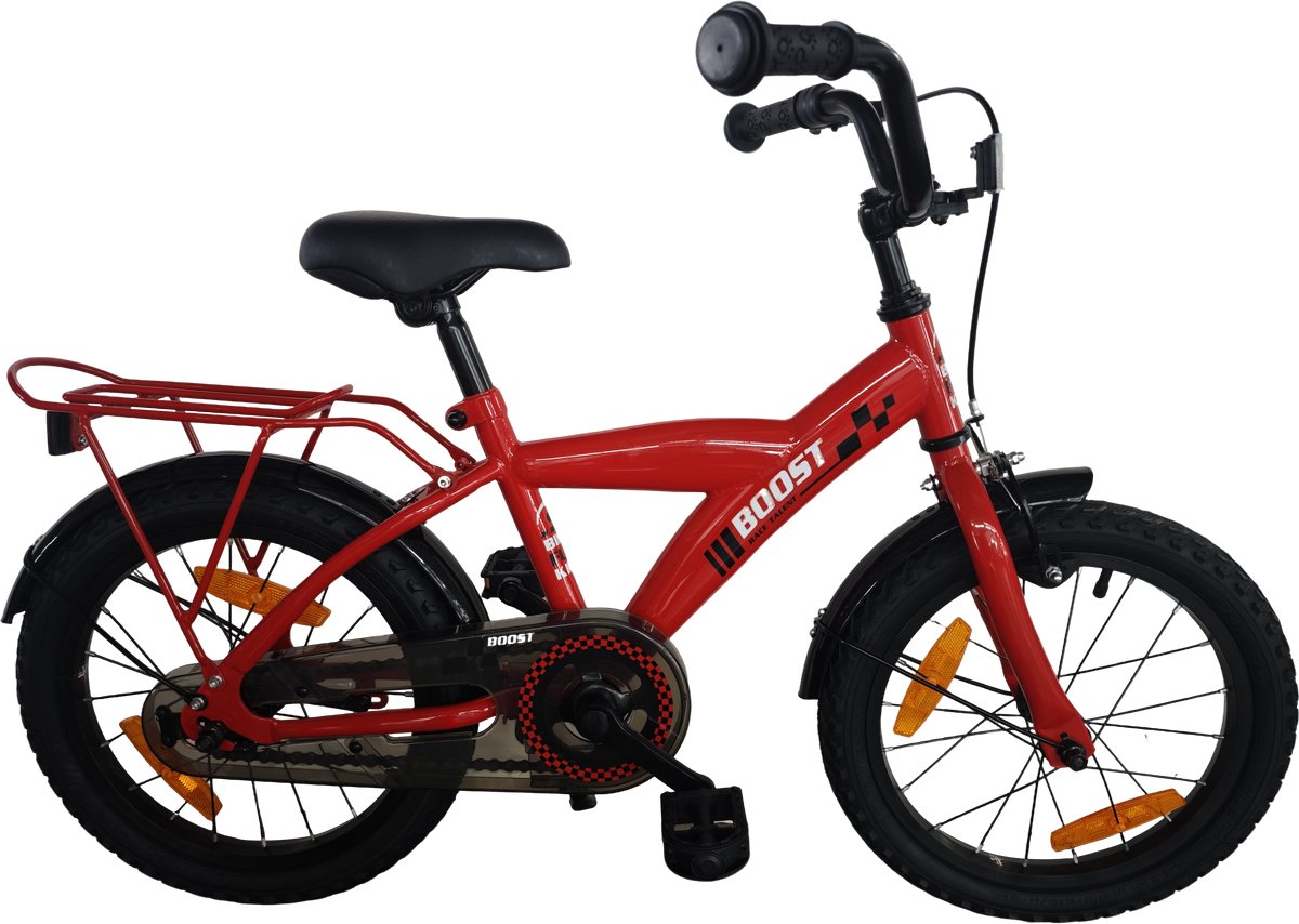 Kinderfiets Bikefun Boost 16 inch met remnaaf - Rood Kinderfiets kopen online