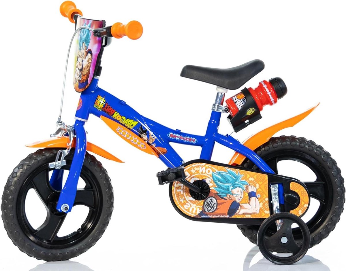 Kinderfiets - Jongensfiets - Leren Fietsen - Met Stabilisatoren - 12 Inch - Blauw Oranje Kinderfiets kopen online