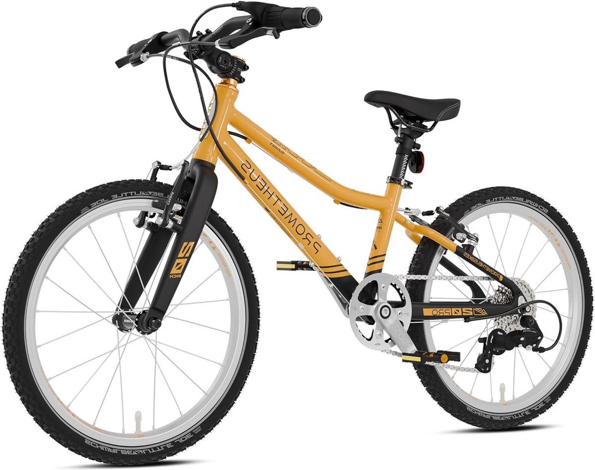 Kinderfiets - Jongensfiets meisjesfiets - Fietsen buiten - Superlicht aluminium frame - 20 inch - Mat oranje Kinderfiets kopen online