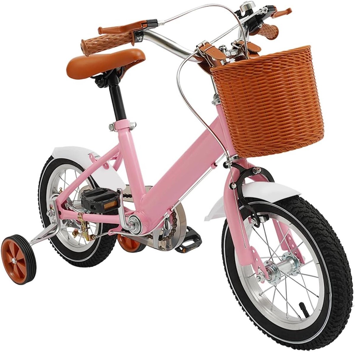 Kinderfiets - Loopfiets - Leren Fietsen - Inclusief Steunwielen - 12 inch - Roze Kinderfiets kopen online