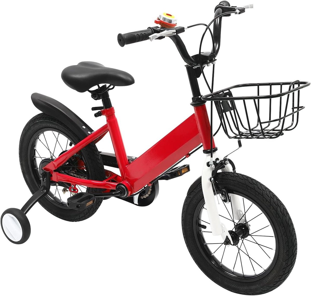 Kinderfiets - Loopfiets - Leren Fietsen - Verstelbare Zadelhoogte - 14 Inch - Blauw Roze Rood Kinderfiets kopen online