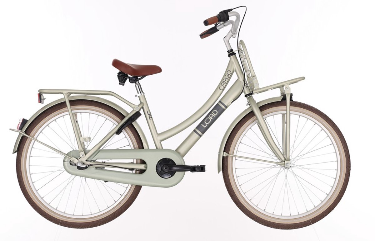 kinderfiets meisje 24 inch bfn cargo load groen 3 versnellingen terugtraprem met verlichting en slot