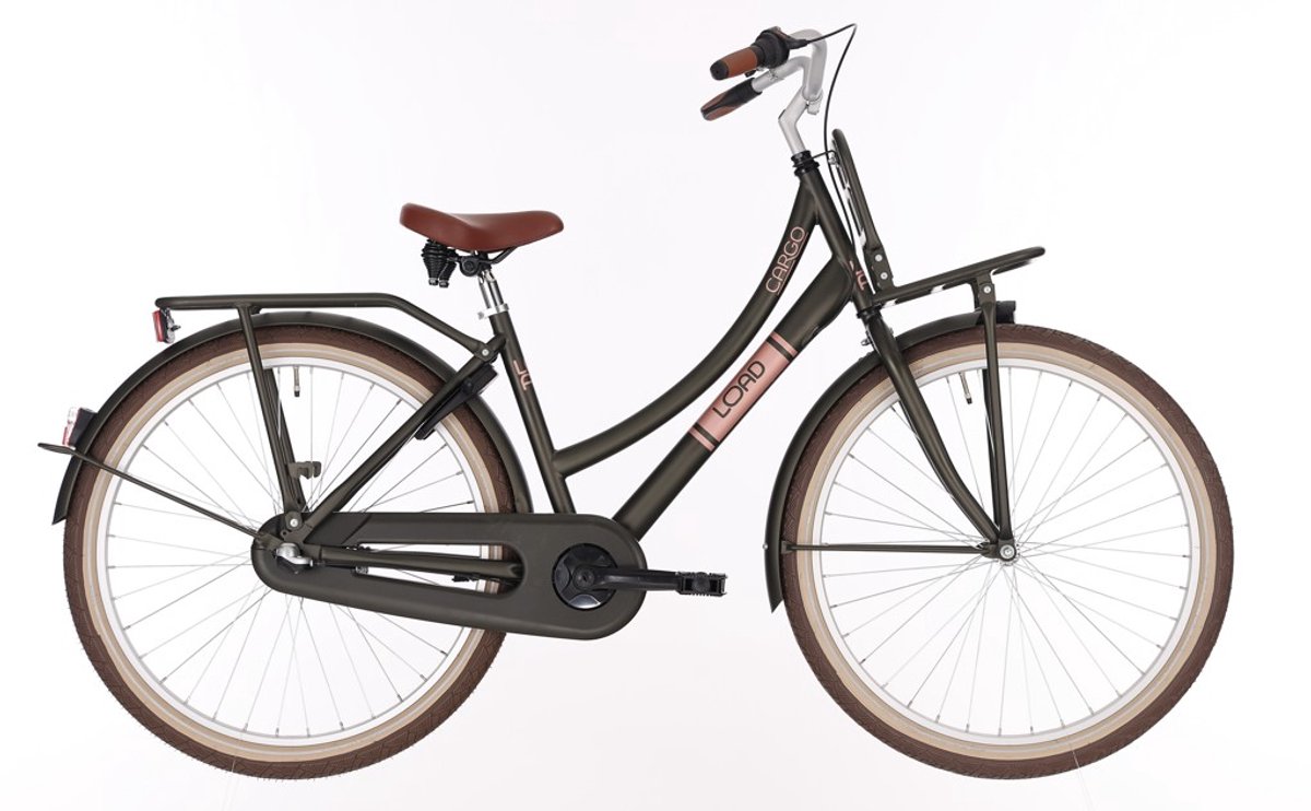 Kinderfiets Meisje 26 inch BFN Cargo Load – Mat Groen – 3 Versnellingen – Terugtraprem – Met Verlichting en Slot Kinderfiets kopen online