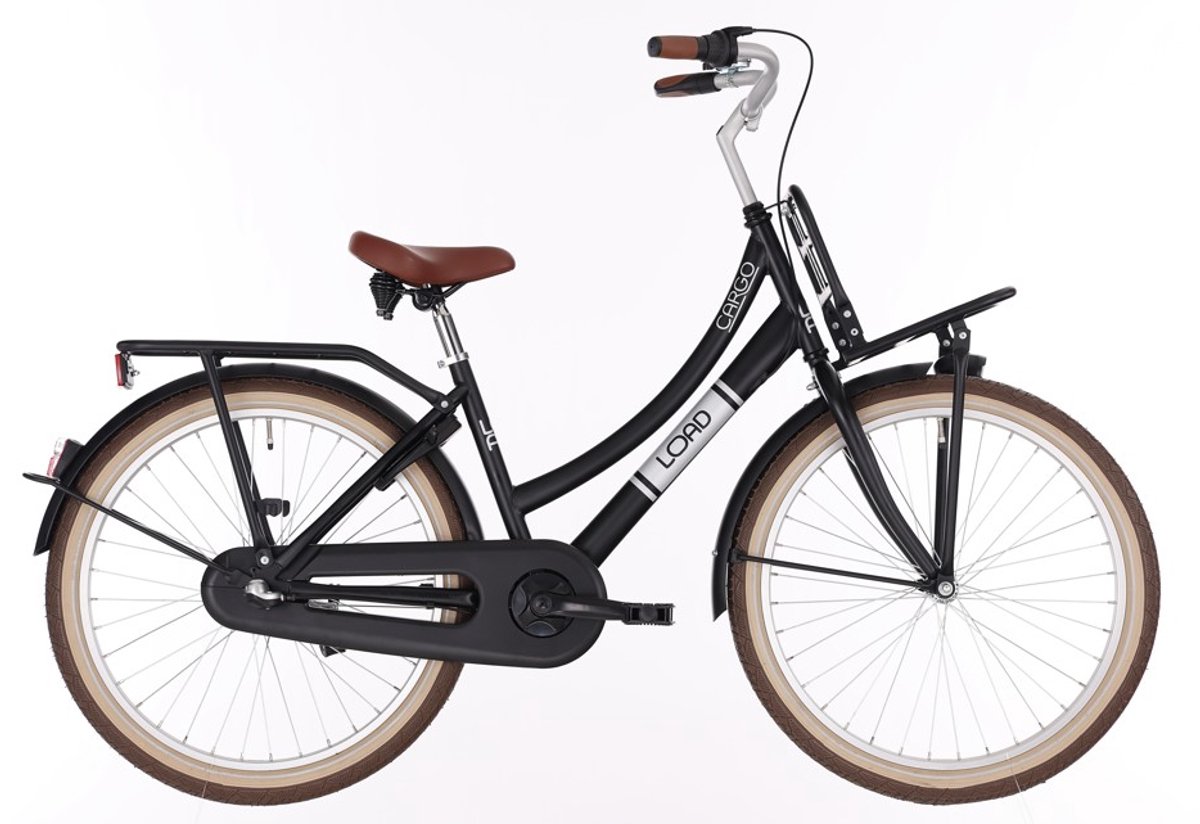 Kinderfiets Meisje 26 inch BFN Cargo Load – Zwart – 3 Versnellingen – Terugtraprem – Met Verlichting en Slot Kinderfiets kopen online