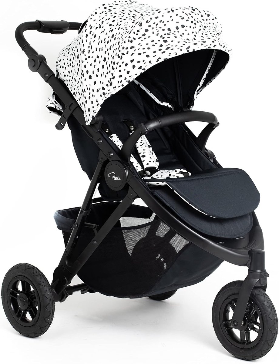 Kinderwagen met 3 wielen - Driewieler kinderwagen - Babyvervoer - Lichtgewicht en compact - 90x65x105 cm - Dalmatiër Driewieler kopen online