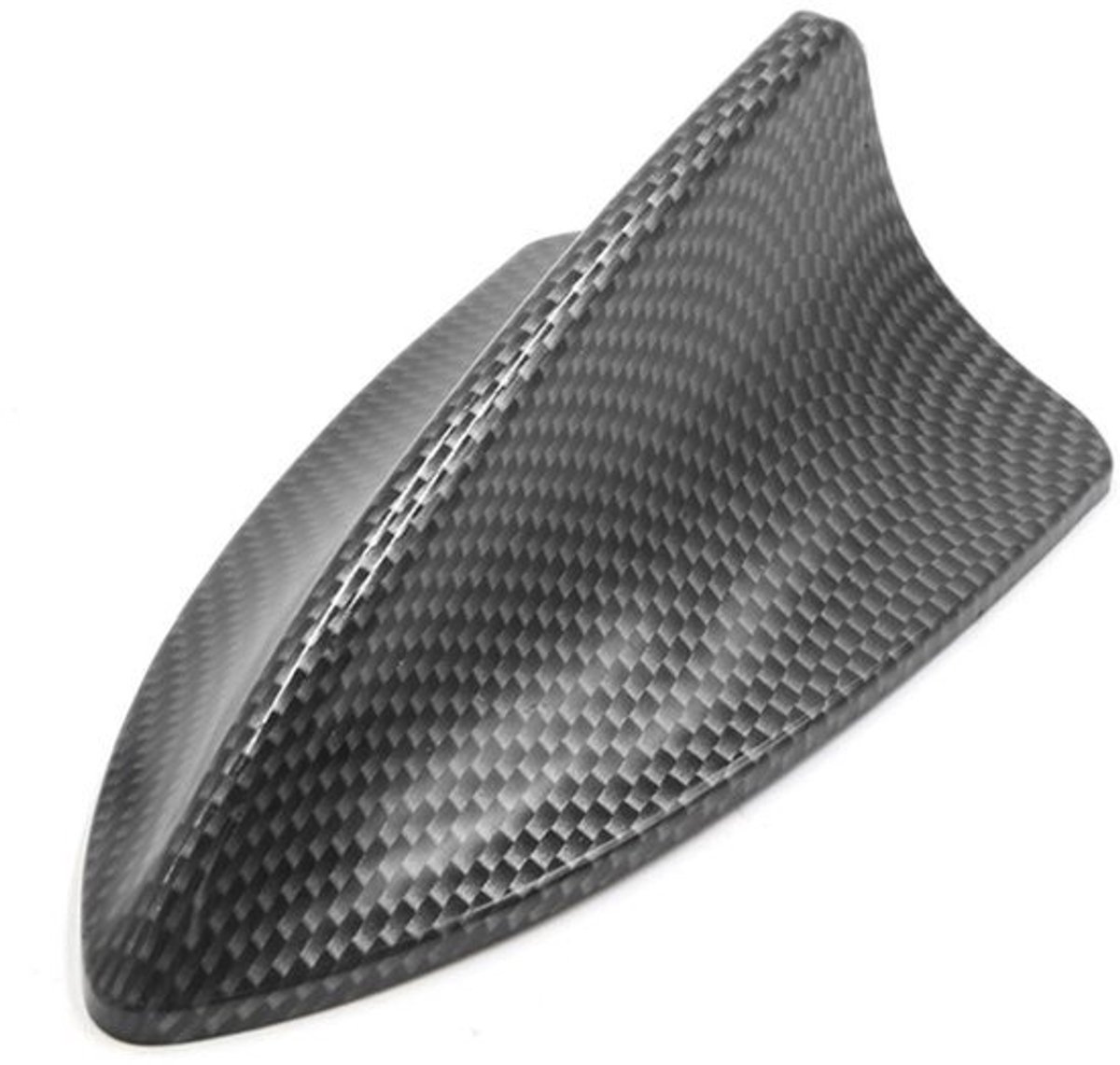koolstofvezel patroon haaieneinde vorm lijm SUV auto decor antenne lucht DE de Buitenspeelvoertuigaccessoire kopen online