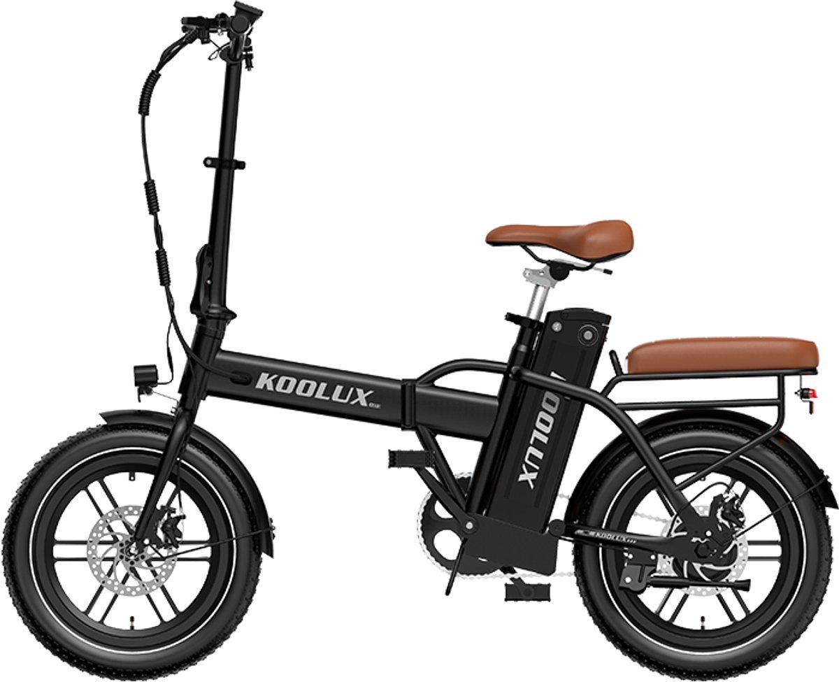 koolux x10 elektrische vouwfiets e bike 16 x 3 0 inch dikke banden 36v 13ah lithium accu 250 w motor maximaal 25 u maximaal bereik 55km lcd scherm zwart
