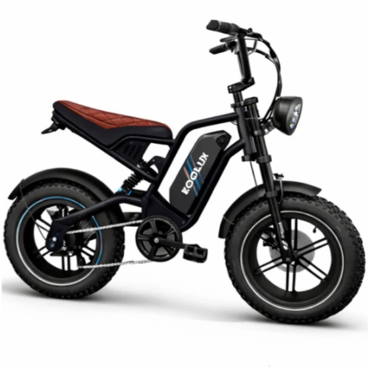 koolux x9 mini elektrische fiets fatbike 16 x 4 0 inch dikke banden 48v 13ah lithium accu 250w motor maximaal 25 u maximaal 70km bereik mechanische remmen lcd scherm zwart rijklaar bezorgd
