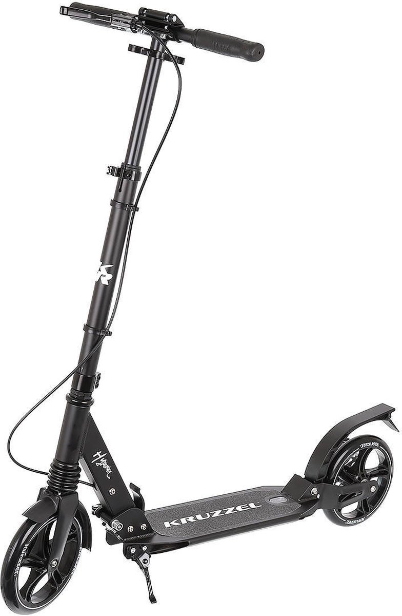 Kruzzel hyperion step voor volwassenen met vering en schijfremmen tot 100kg - opvouwbaar - grote wielen - ideaal voor the last mile - zwart Step kopen online