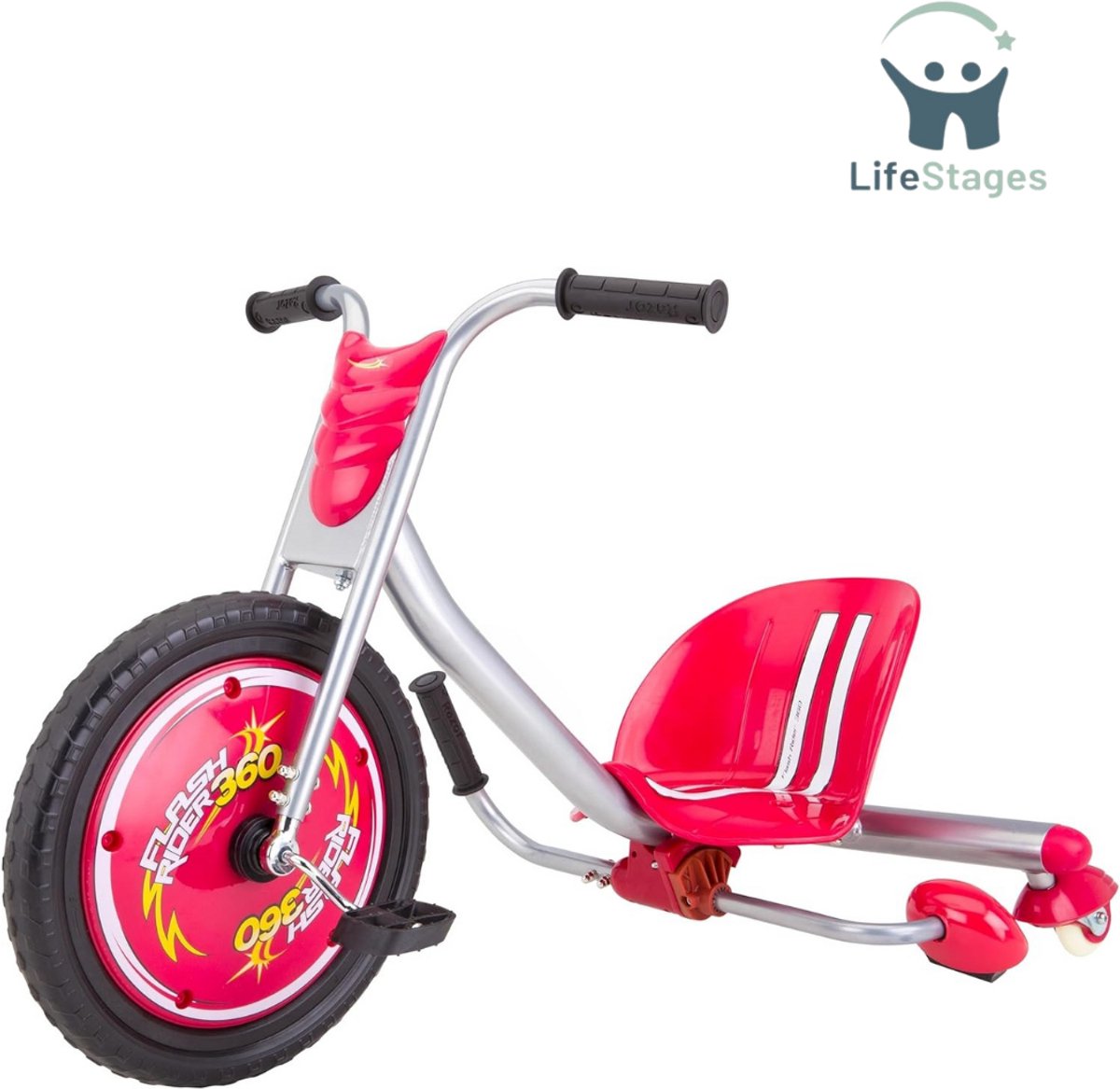 LifeStages - Drift Trike - Driewieler Flashrider - 360 - Rood Driewieler kopen online
