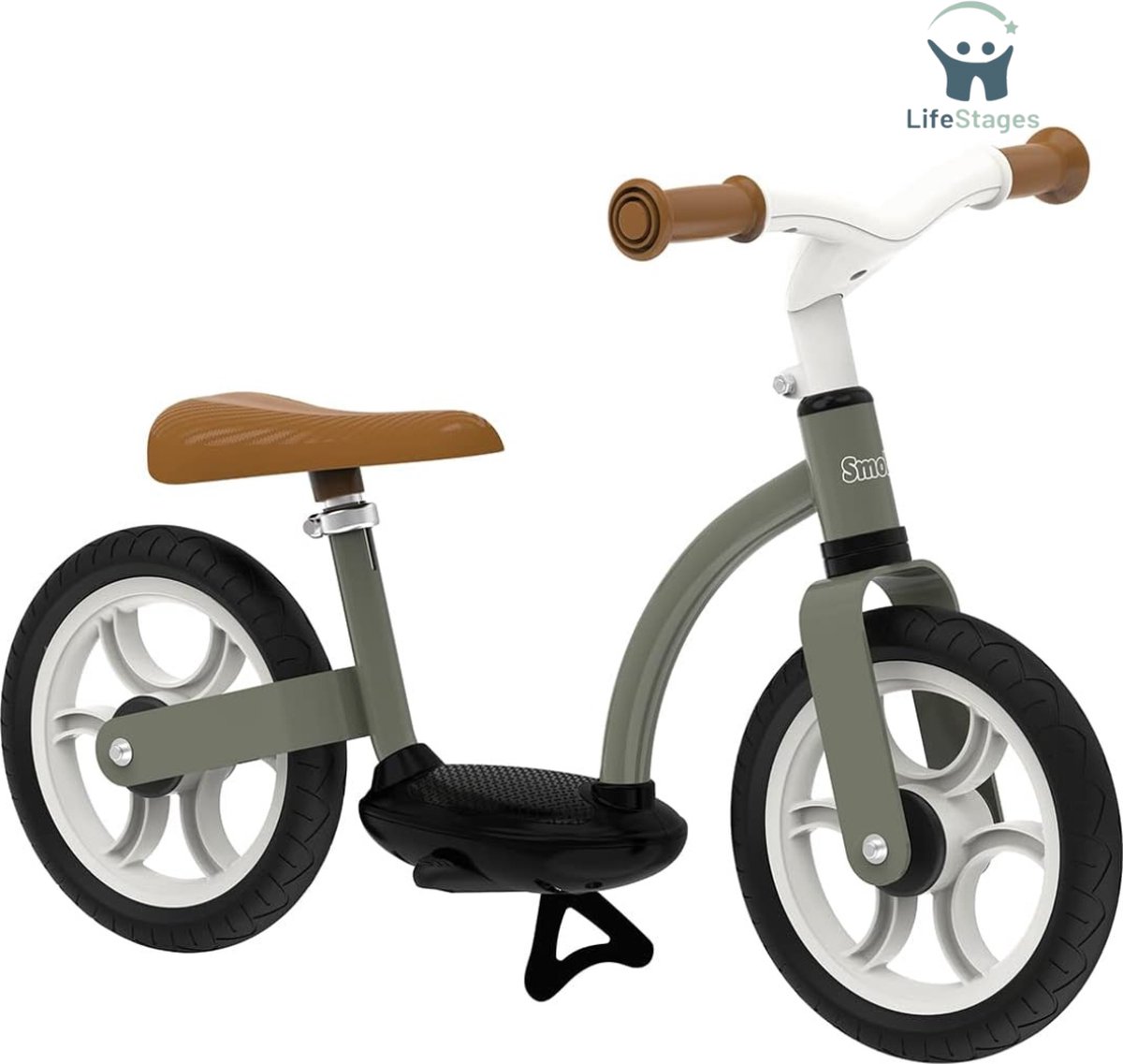 LifeStages - Loopfiets 2 Jaar - Loopfiets - Kinderloopfiets - Driewieler - Geruisloze Wielen - Voetsteun - Geïntegreerde Standaard - Verstelbaar Zadel - Groen Loopfiets kopen online