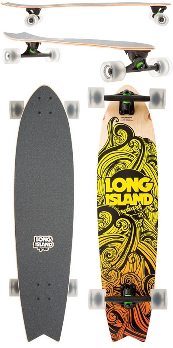 Long Island Whirlpool Longboard blauwe wielen Longboard kopen online
