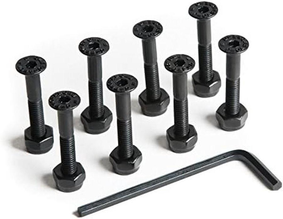 longboard skateboard hardware deck montagebouten board monteren verzonken bouten 125 inch zwart