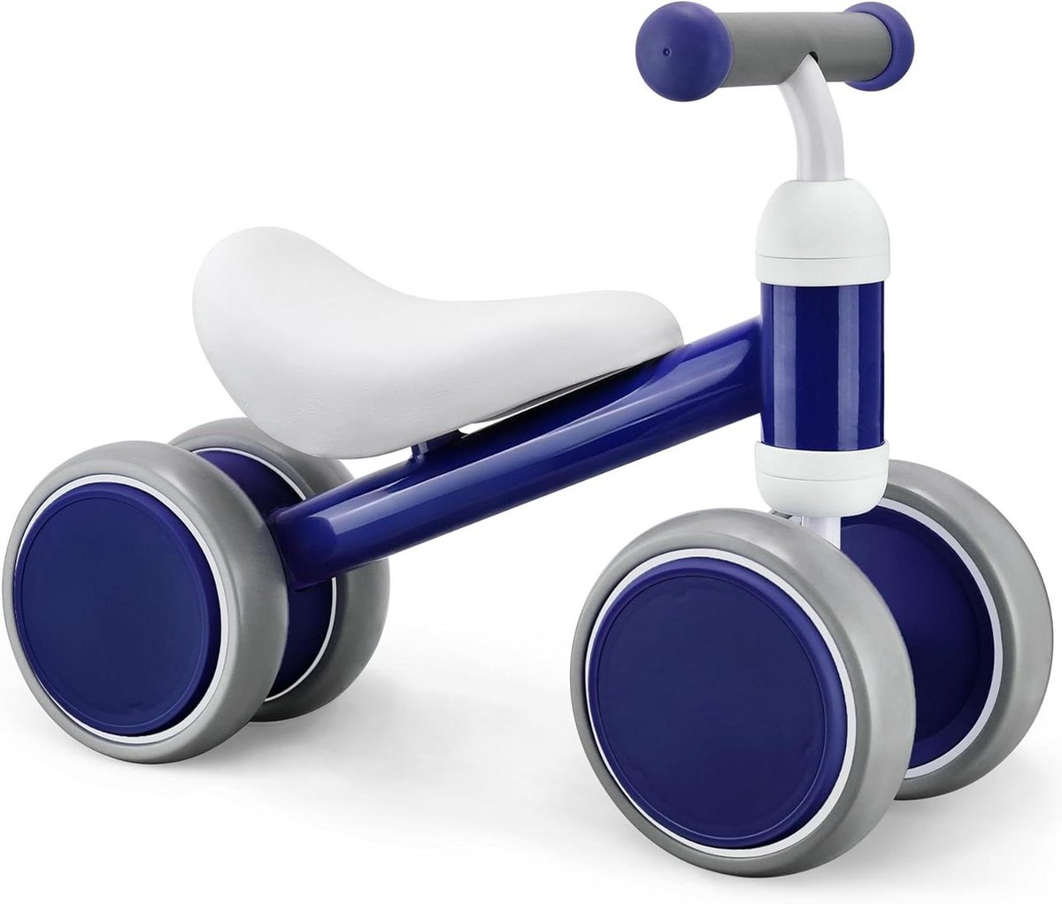 Loopfiets 4 Wielen - Kinderloopfiets - Motoriek Bevorderen - Vanaf 10 Maanden - 40x10x10 cm - Diepblauw Loopfiets kopen online