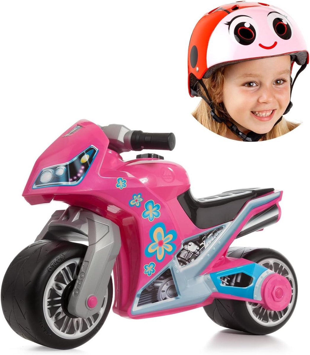 Loopfiets Cross - Kindermotor Speelgoed - Buiten Spelen - Hoge Stabiliteit - 73x38x32 cm - Roze Loopfiets kopen online