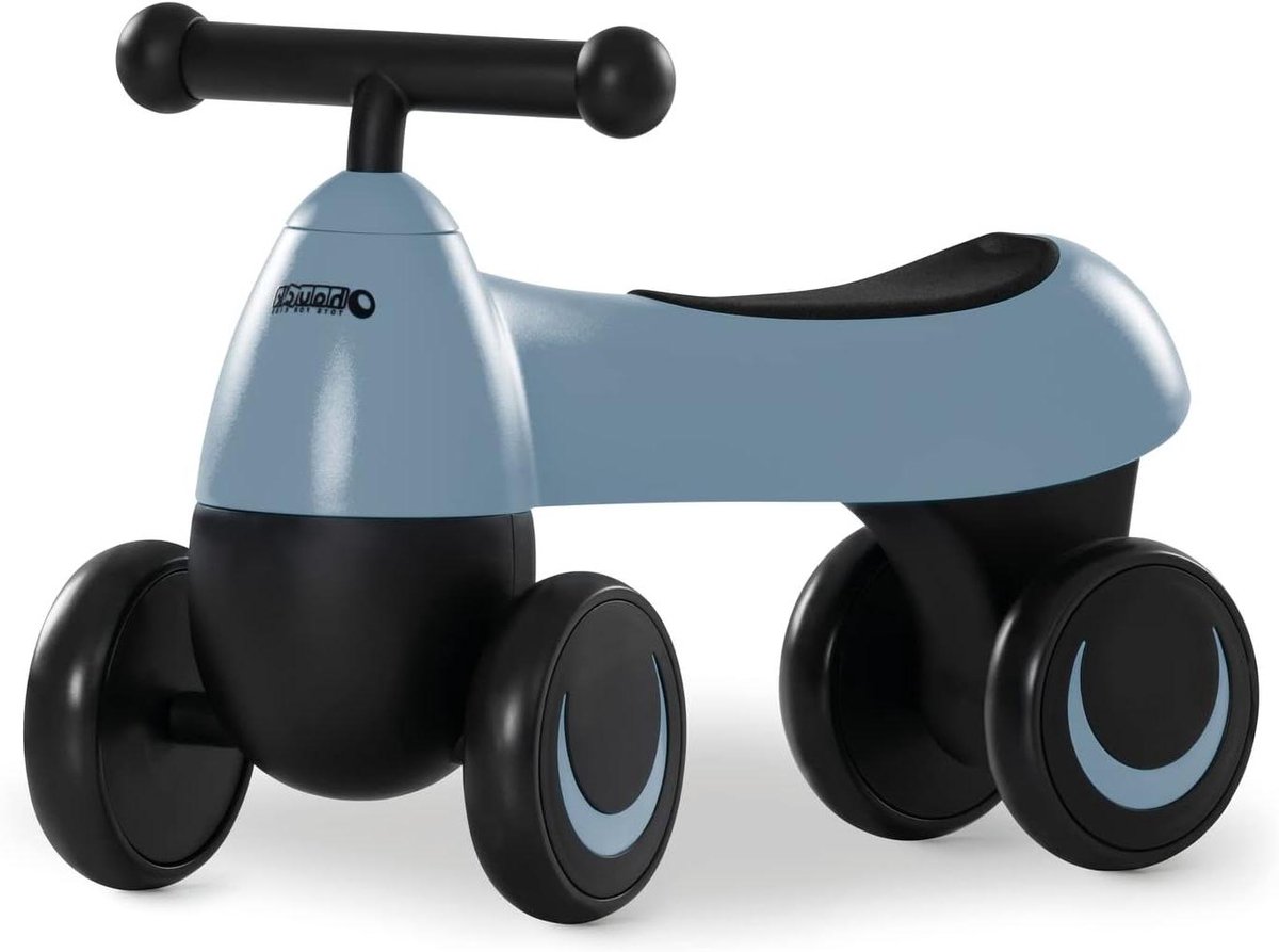 Loopfiets met 4 Wielen - Loopauto Kinderen - Motoriek Oefenen - Stabiel en Kantelveilig - Tot 25 kg - Mat Blauw Loopfiets kopen online