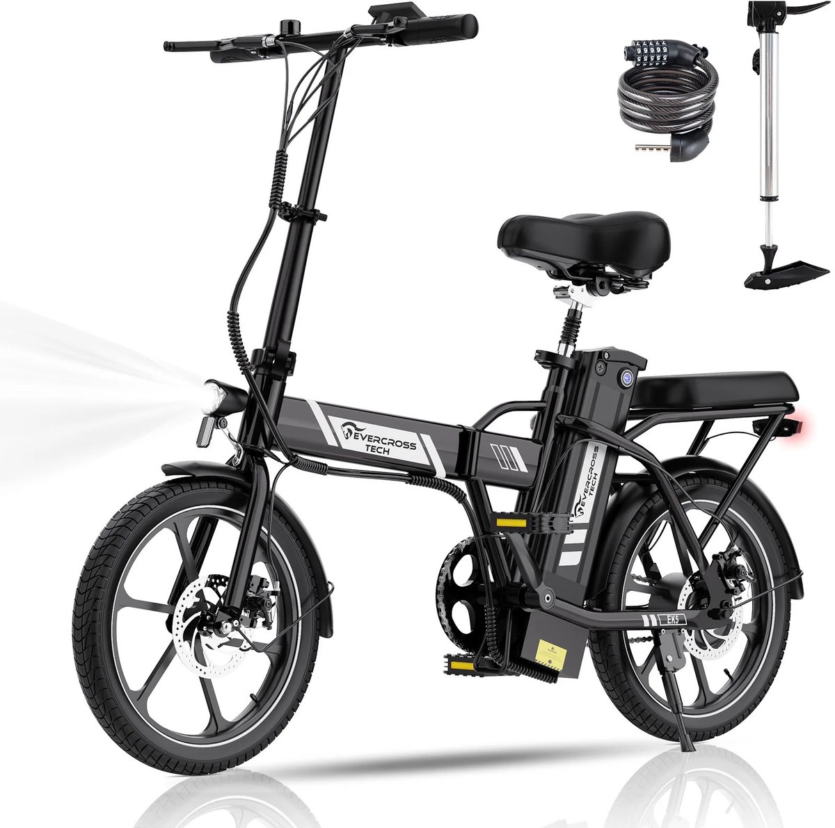 lum store elektrische vouwfiets 16 inch 250w motor tot 25 km u opvouwbare e bike 20 45 km actieradius zwart