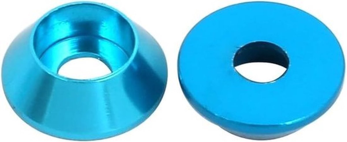 m3 aluminium legering motor bay hatch deksel bumper fender washer sky blauw