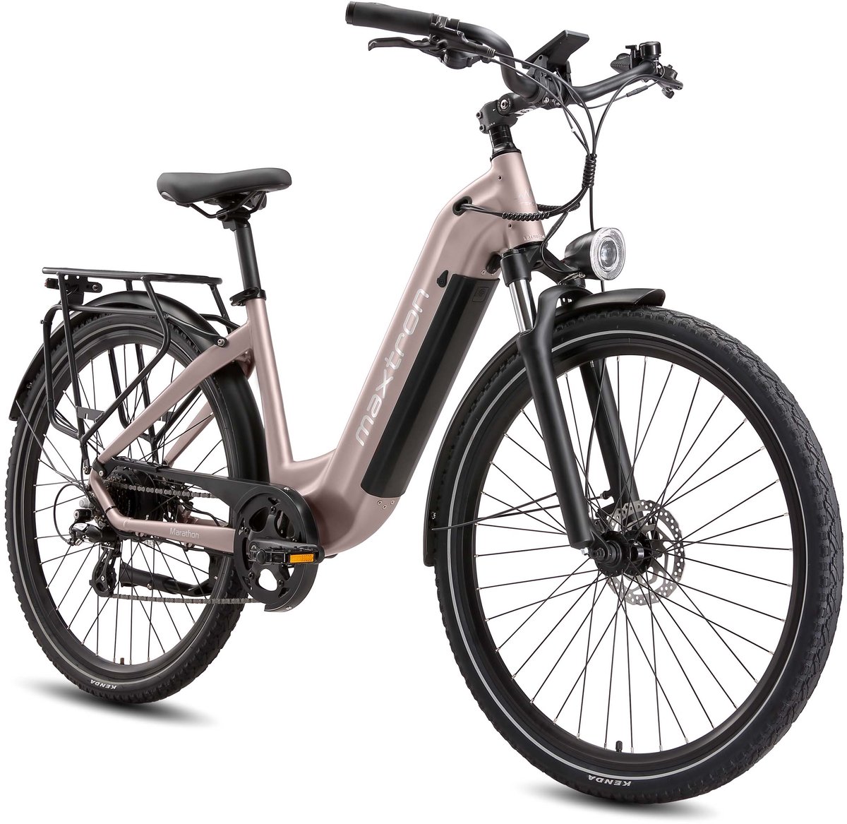 Maxtron Marathon Elektrische Fiets – 36V 22.5Ah Accu – Actieradius tot 160 km – 27.5×2.0 Inch Banden – Stadsfiets – Mechanische Schijfremmen – Max. Belastbaar 120 kg – Goud Fiets (elektrisch) kopen online
