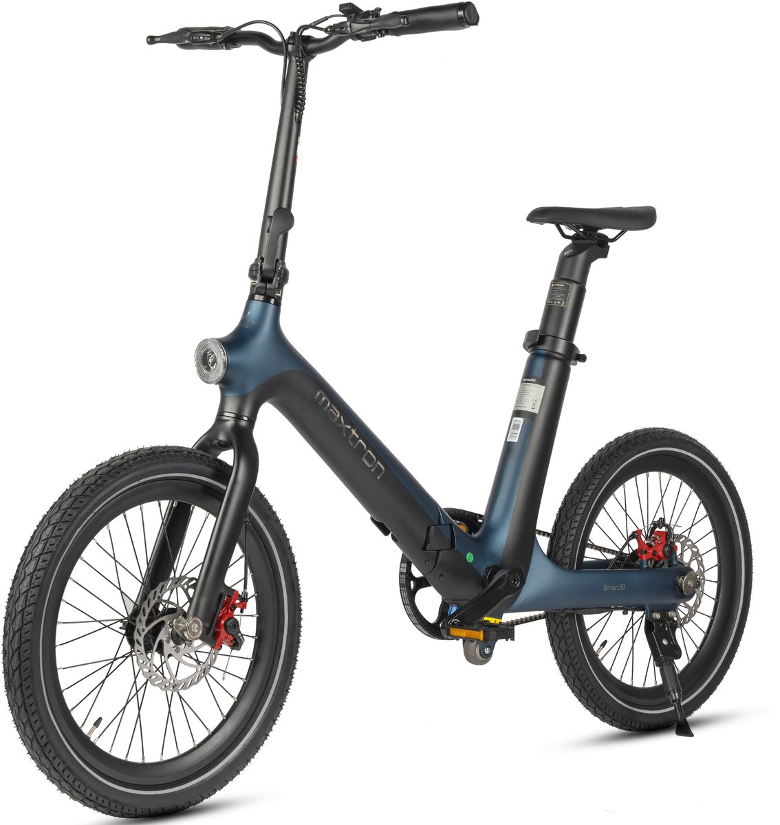 maxtron smart30 elektrische fiets 20 inch opvouwbare e bike 36v 9 6ah accu actieradius tot 60 km schijfremmen stadsfiets blauw