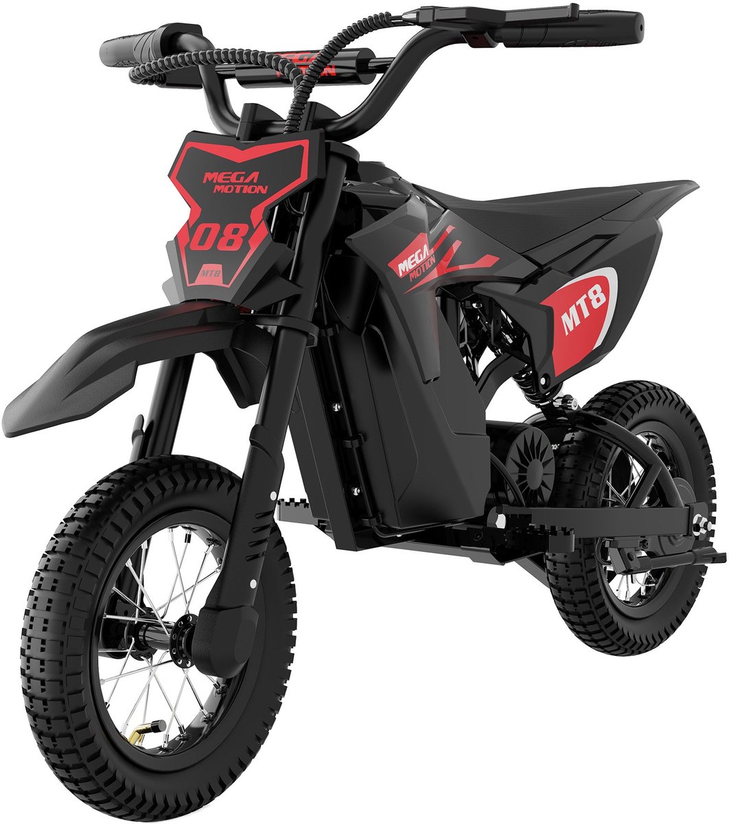 MegaMotion Elektrische Kindermotor MT8 - 25 km/u Max Snelheid - 3 Snelheidsstanden - 18 km Actieradius - 12 inch Banden - 300W Motor - Vanaf 6 Jaar Accuvoertuig kopen online
