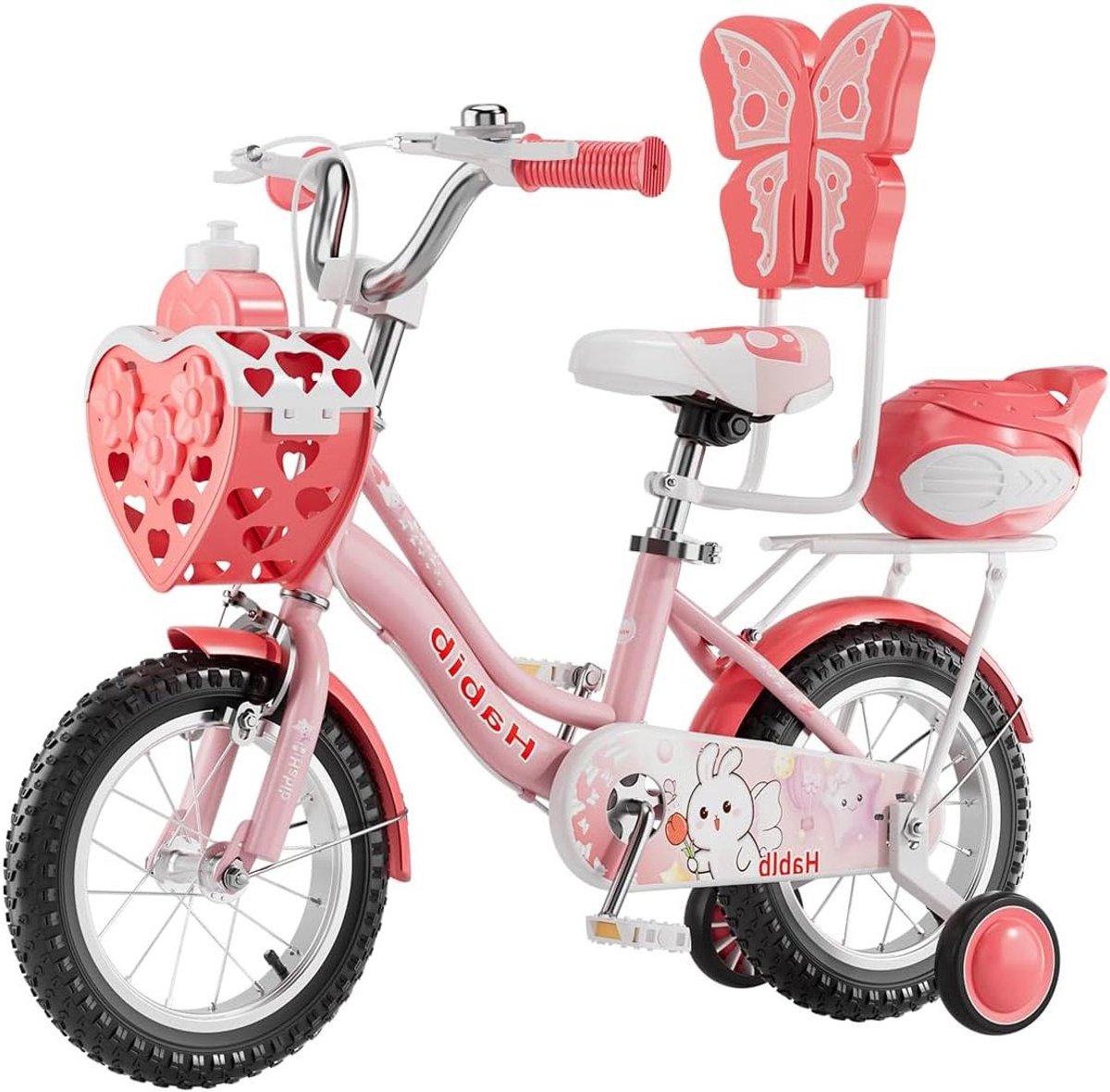Meisjesfiets Prinses - Kinderfiets Complete Set - Leren Fietsen - Dubbel Remsysteem - 14 Inch - Roze Kinderfiets kopen online
