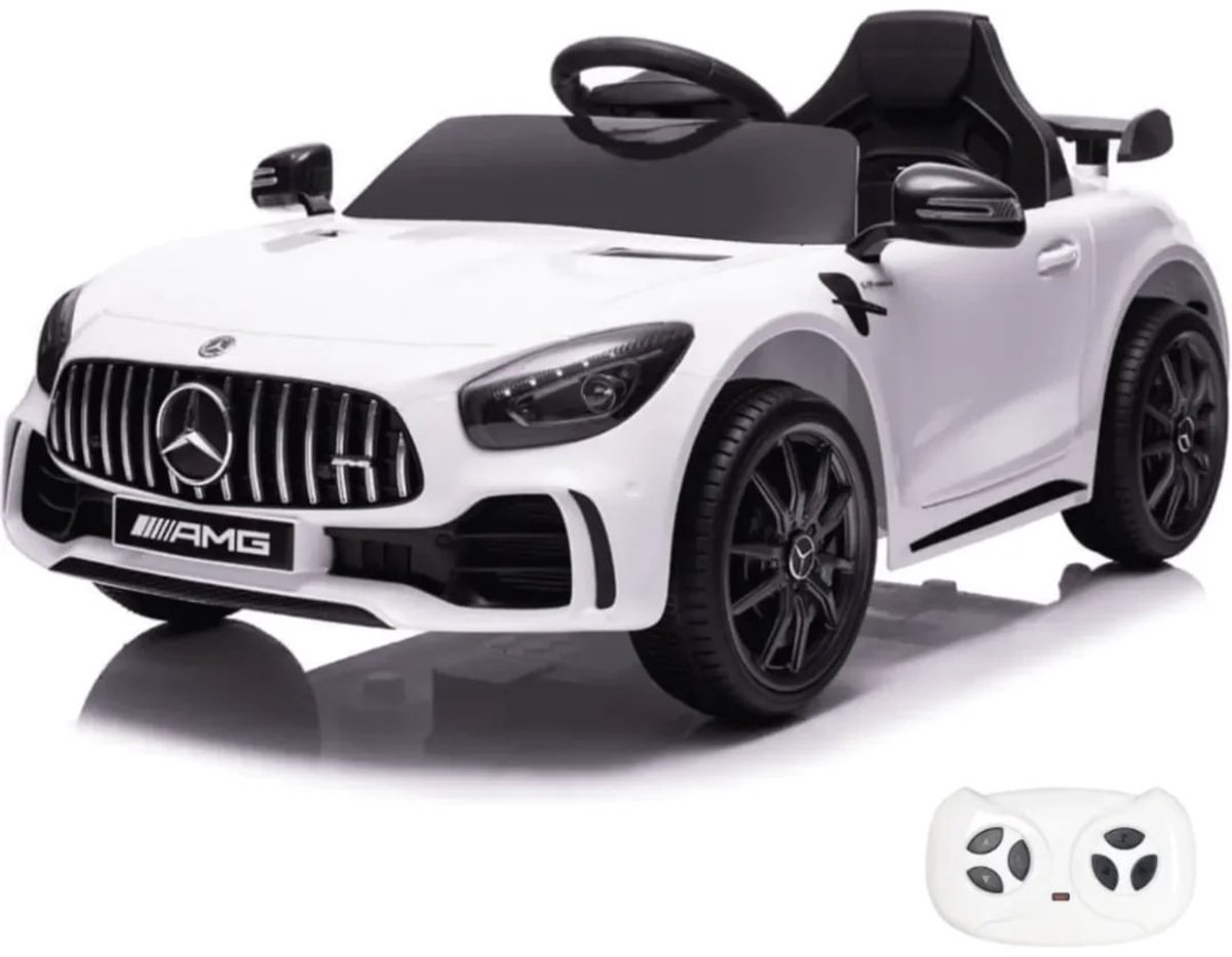 Mercedes GT-R AMG - Elektrische Kinderauto 12V - 1 tot 5 jaar - Wit Accuvoertuig kopen online