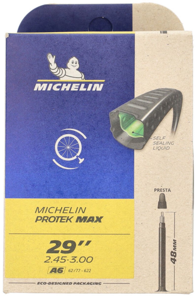 michelin binnenband 29 protek max a6 frans presta ventiel ventiellengte 48mm etrto maat 62 77 622