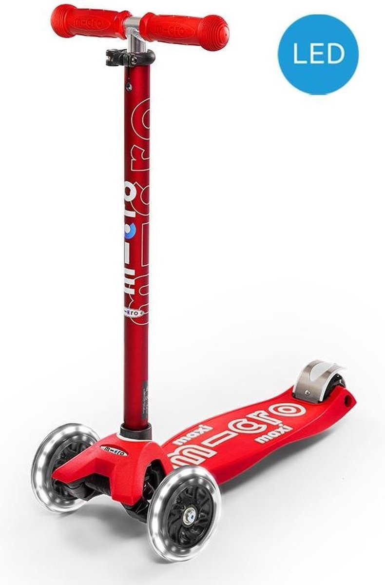 Micro Maxi Deluxe Step met Led Wielen Rood Step kopen online