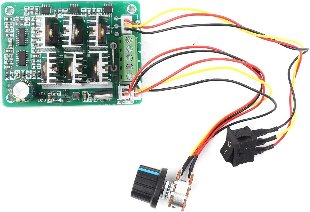 Motorsnelheidsregelaar Borstelloze DC-motor - Motorregelaar Omkeerbaar - Motor Snelheid Instellen - Omkeerbare Schakelaar - DC5-36V 15A - Zwart Loopmotor kopen online