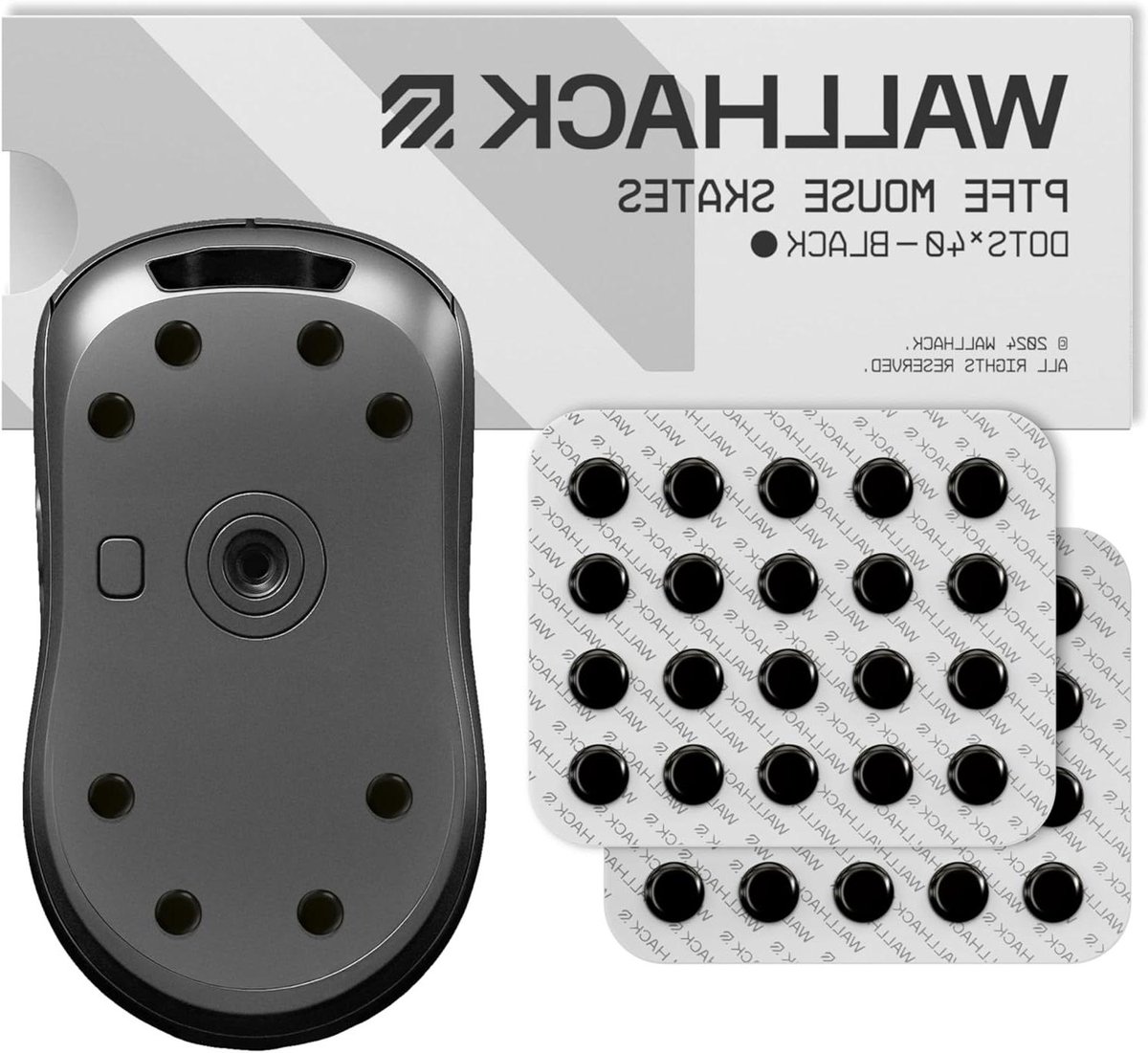 Muisschaatsen PTFE Dot - Muis skates - Gaming prestaties verbeteren - Gepersonaliseerde prestaties - 40 stuks - Zwart Skateonderdeel kopen online