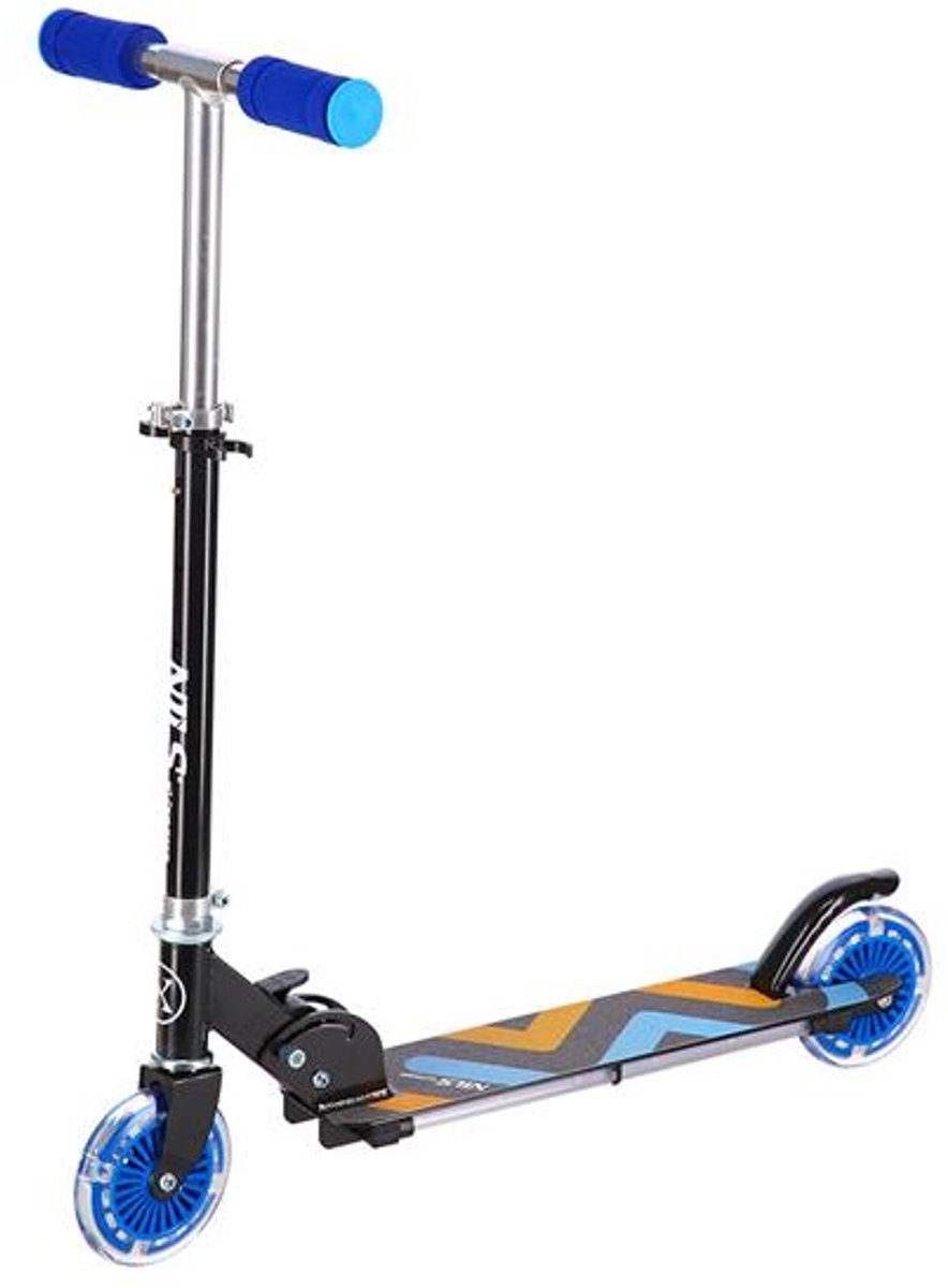 nils extreme hd025 kinderstep led wielen blauwe kleur verstelbare hoogte