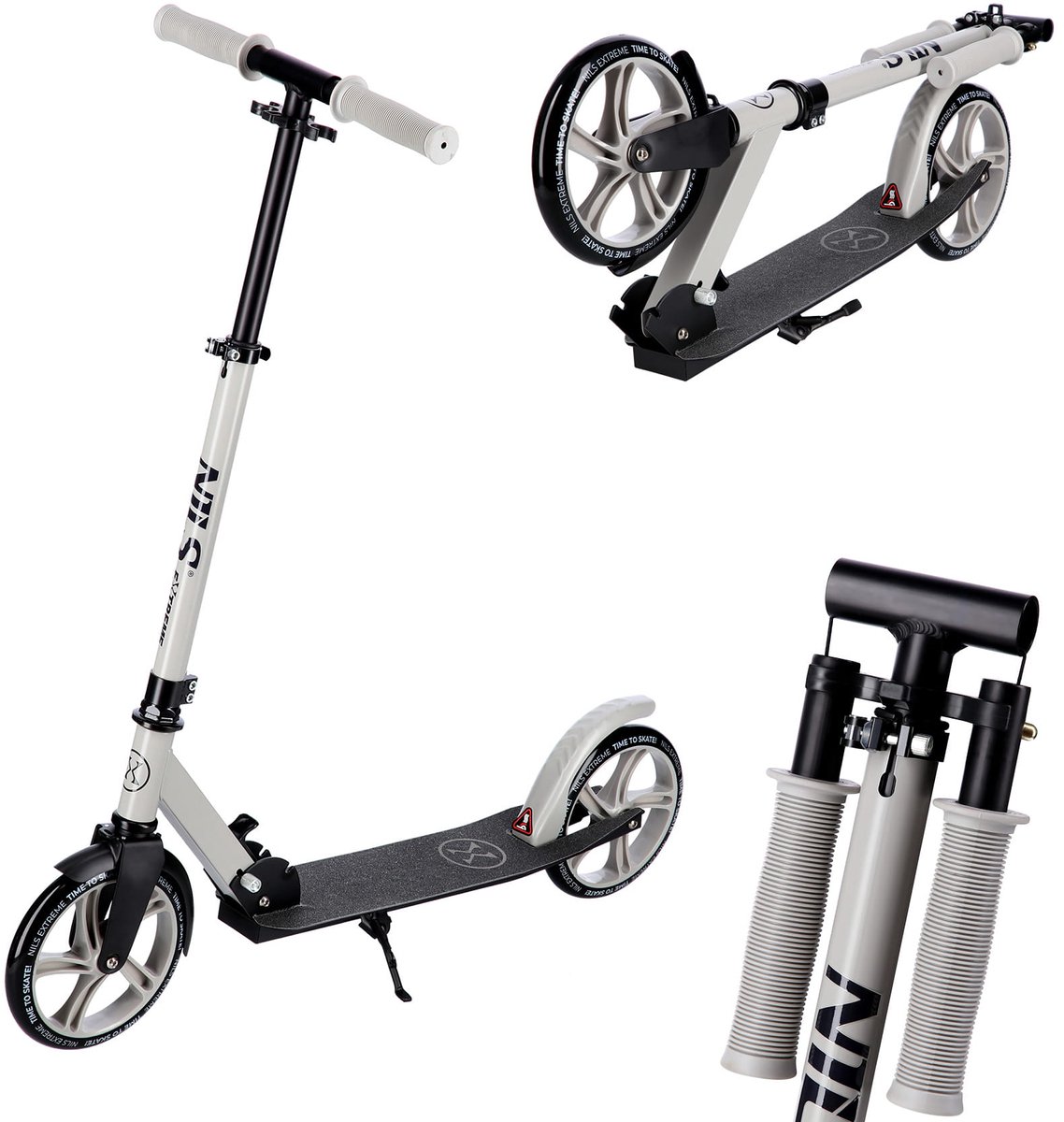 Nils Extreme HM2009 - Stedelijke Step - Grijs - ABEC7 - 200mm Wielen Step kopen online