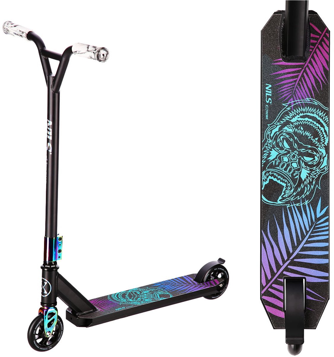 Nils Extreme HS002 - Stuntstep - 110mm Wielen - Flex Fender Rem - Drie-kamer Deck Step kopen online