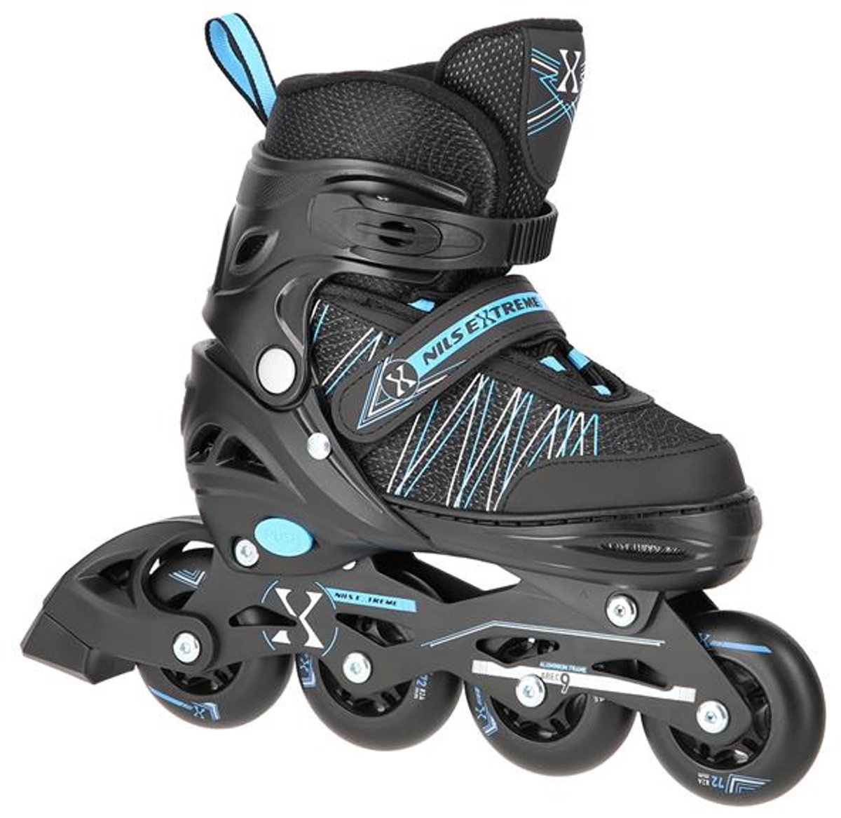 Nils Extreme NH11912 - 2in1 Schaatsen en Rolschaatsen - Zwart/Blauw - Verstelbaar Rolschaatsen kopen online