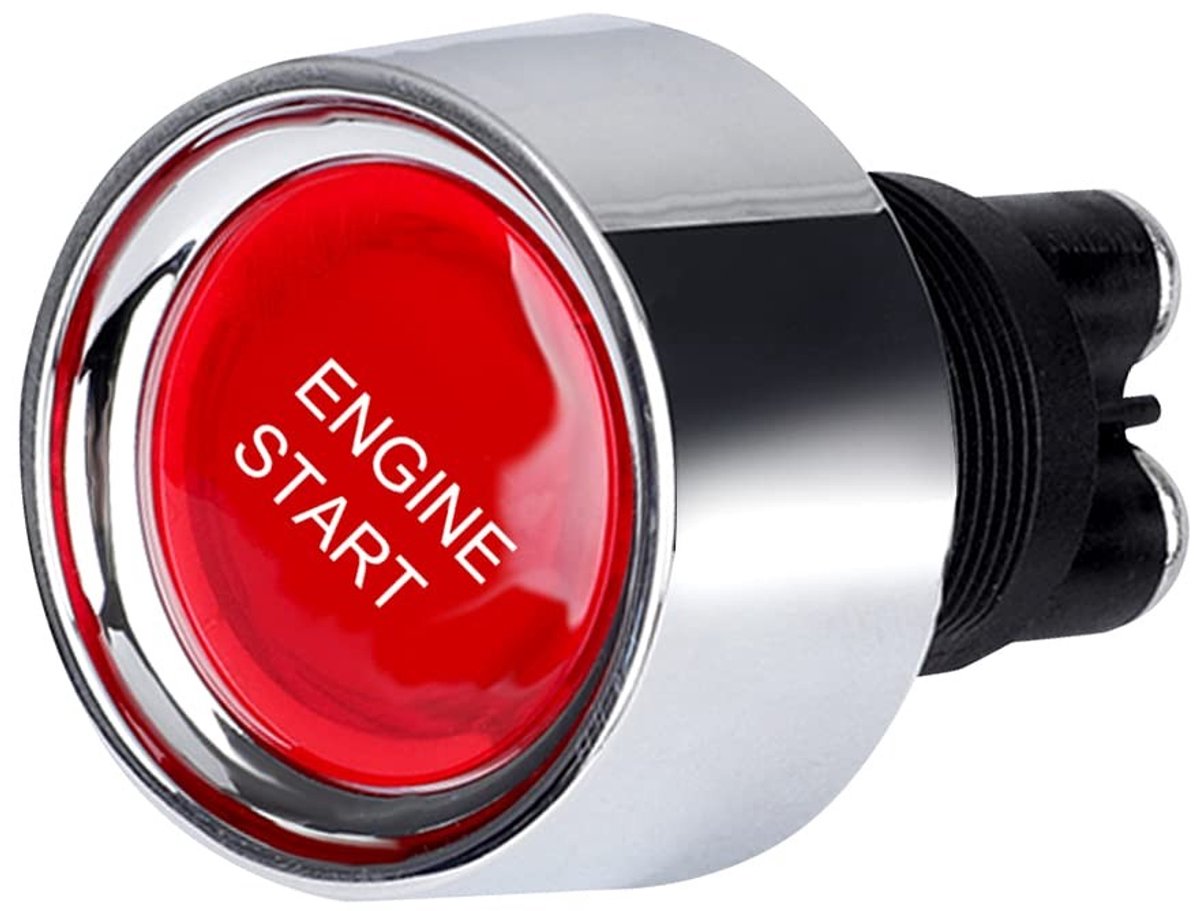 onf3 motor start knop kortstondige schakelaar eenvoudig starten rood 12v dc geschikt voor auto en boot racing