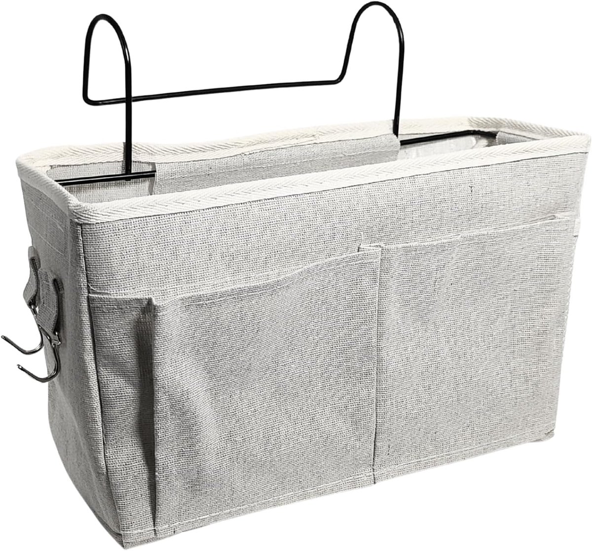 opbergtas geschikt voor naast het bed hangende opbergmand waterdichte canvas opbergtas geschikt voor stapelbedden studentenkamers bedhekjes en stoelen grijs