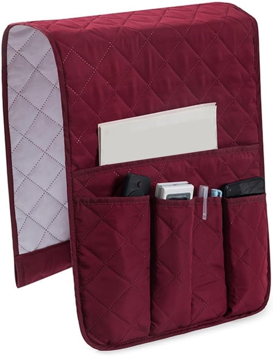 opbergtas geschikt voor naast het bed ophangtas geschikt voor de afstandsbediening van de airconditioning geschikt voor banken slaapkamers en woonkamers bordeauxrood
