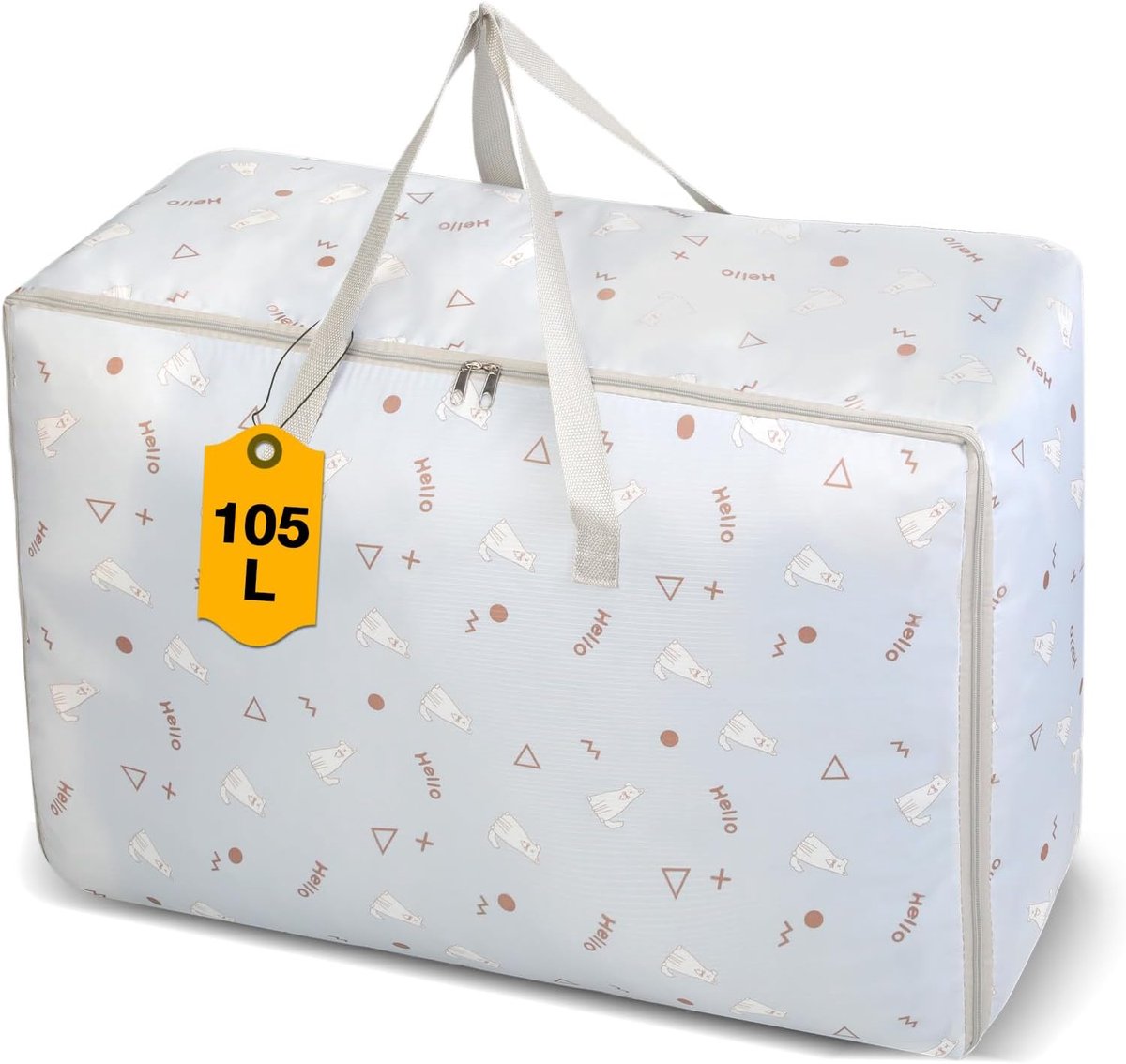 opbergtas set van 1 grote kledingopbergtas 105 liter waterdichte opvouwbare verhuisdoos met ritssluiting en stevig handvat ideaal voor onder het bed of voor op reis