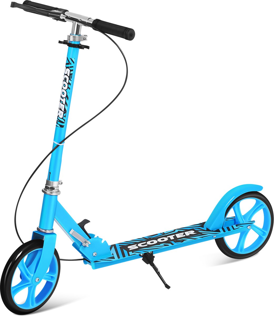 Opvouwbare Step voor Volwassenen & Tieners – Lichtgewicht 2-Wieler Scooter met Handrem – Verstelbaar Stuur – Voor Stadsvervoer & Campus – Hemelsblauw Step kopen online