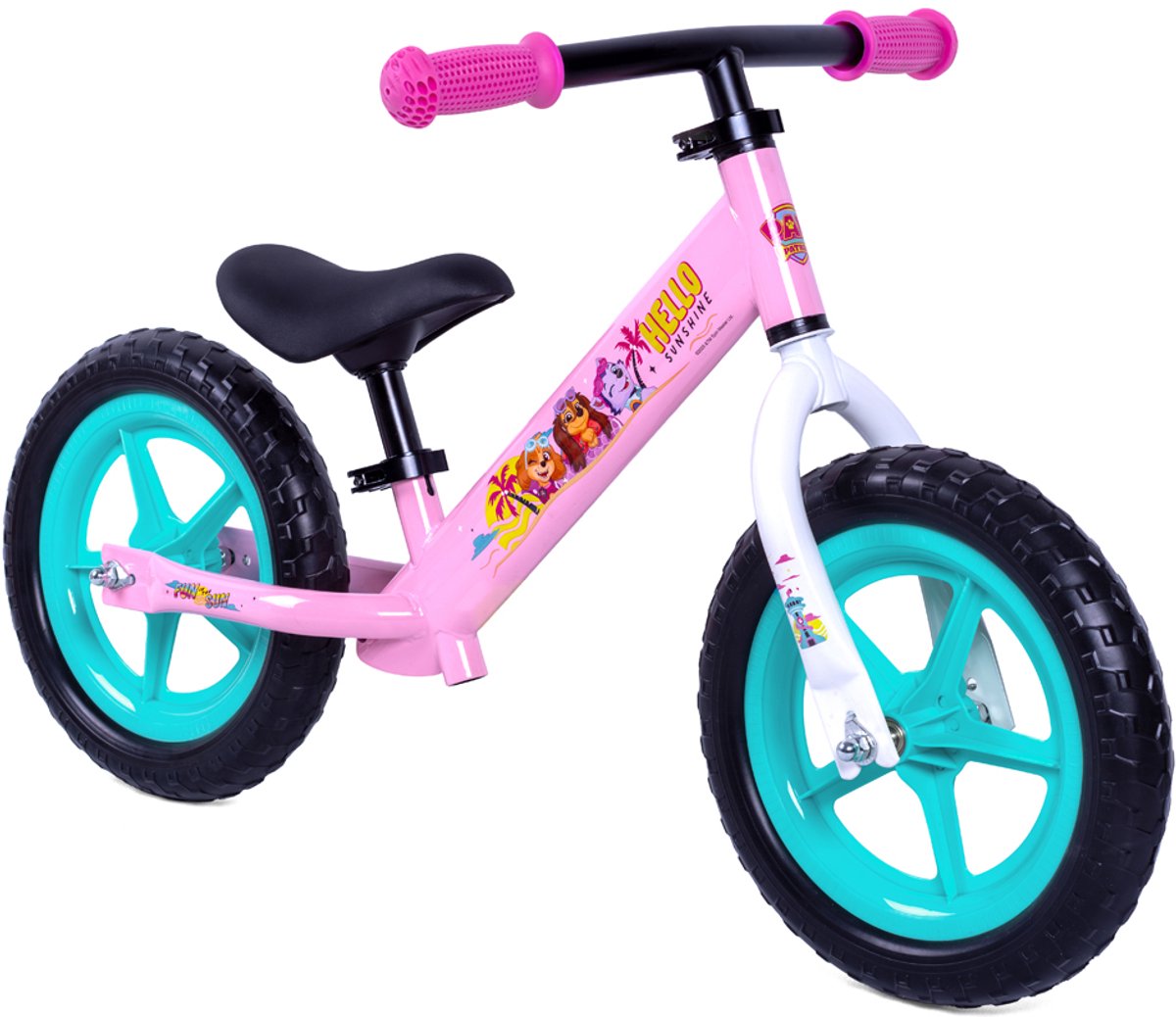 Paw Patrol Balance Bike - Loopfiets - Roze- 11 inch - meisjes- Nickelodeon Loopfiets kopen online