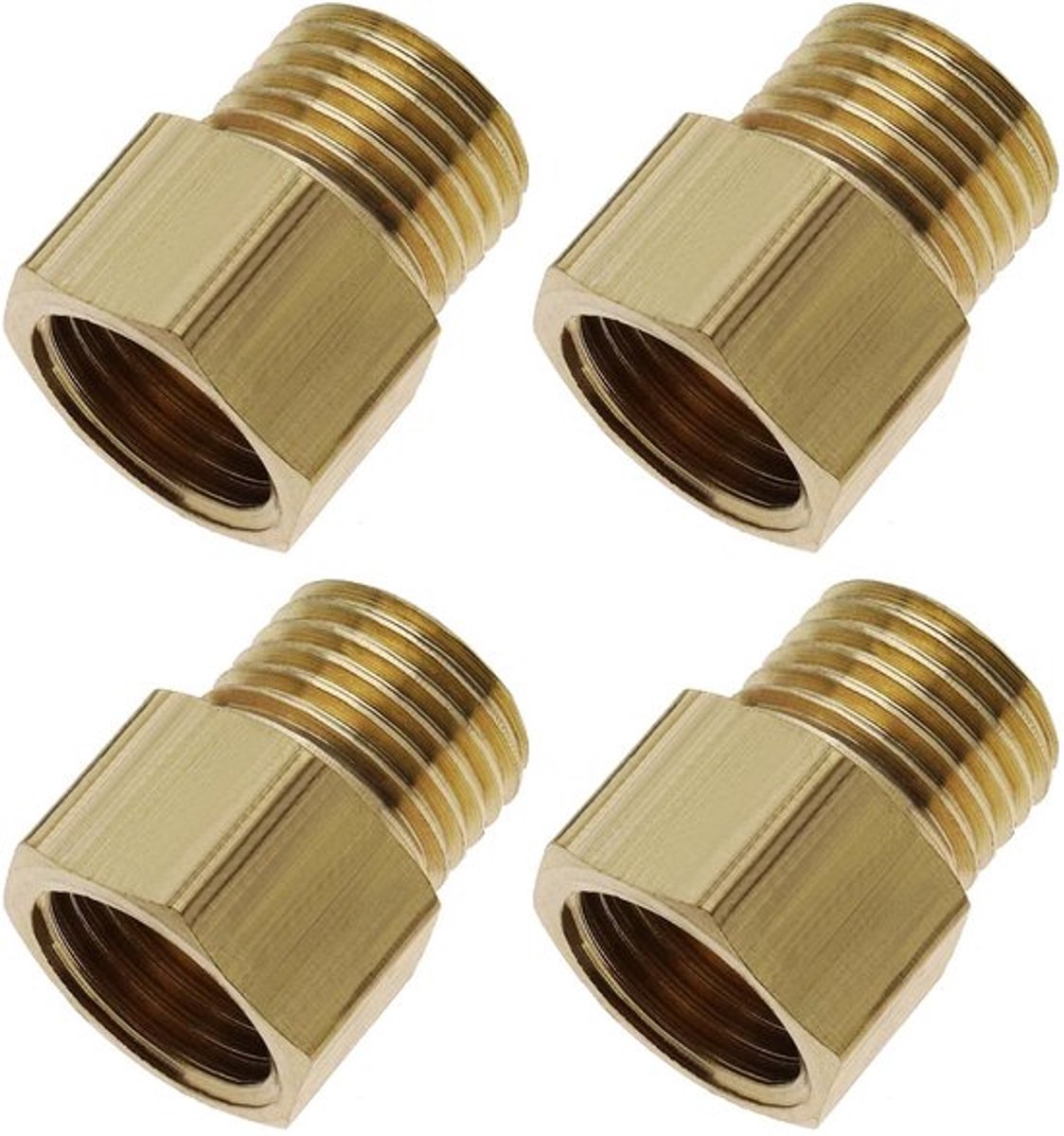 pcs 1 4 inch vrouwelijke naar 1 4 inch mannelijke bsp draad pijp conversie adapters messing hexagon socket pijp fitting connector voor lucht water gas brandstof olie